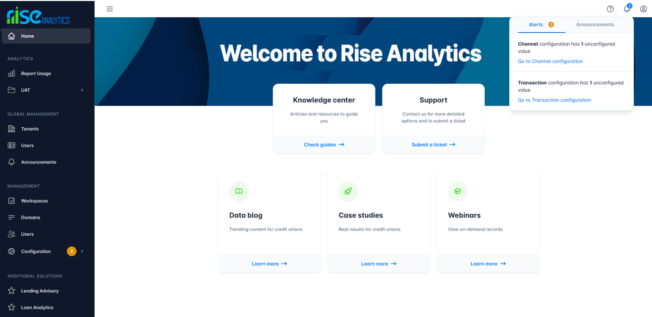 Configuration UI in User Portal