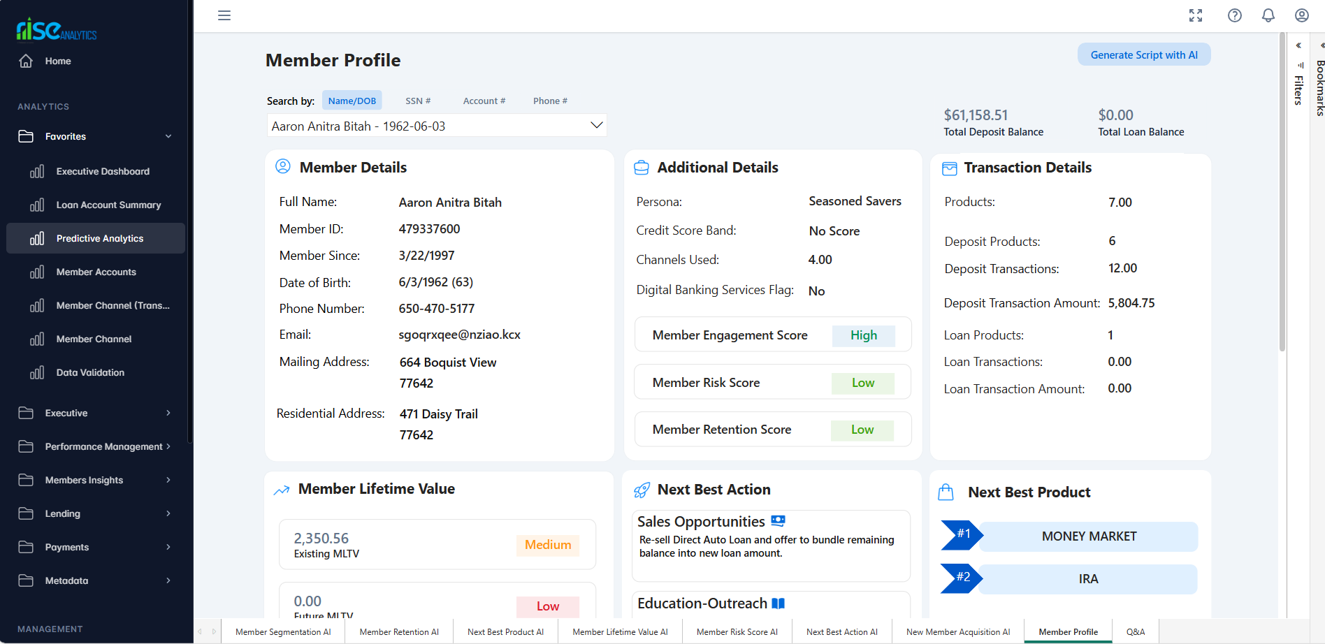 Member Profile - Search Expanded