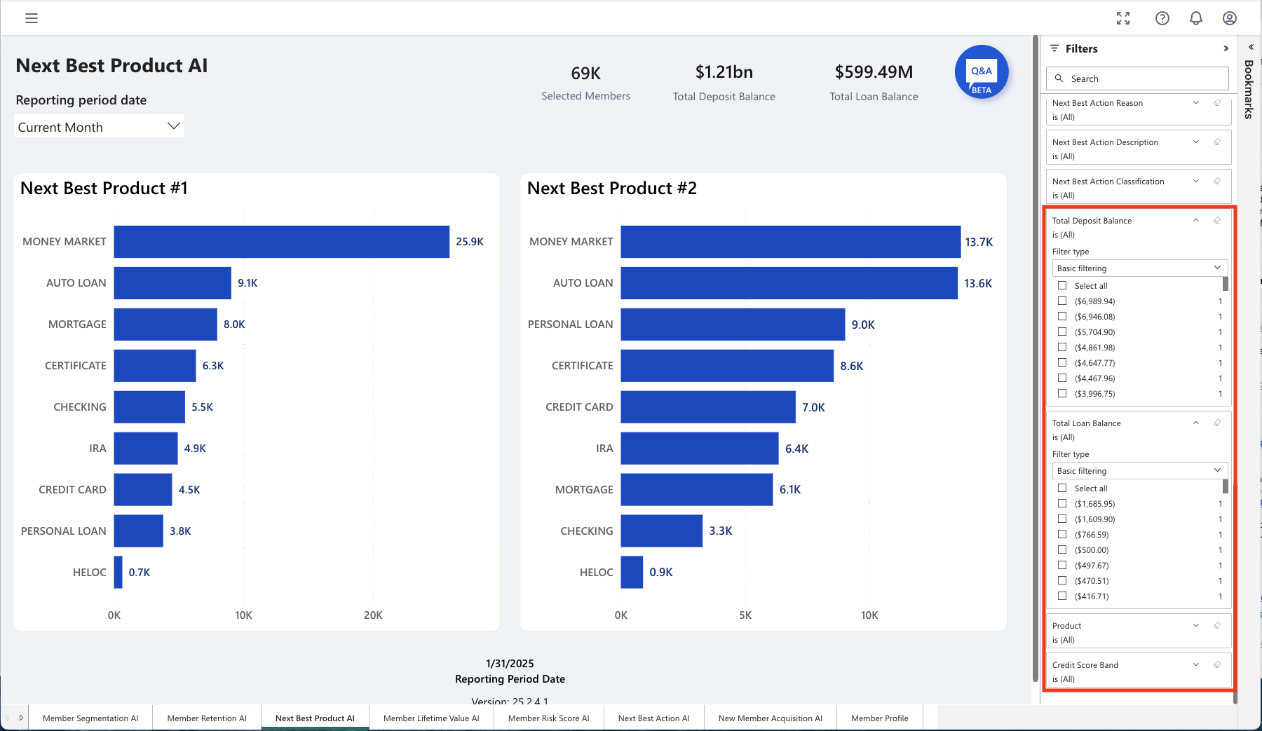 New Filters - Member Segmentation Dashboard