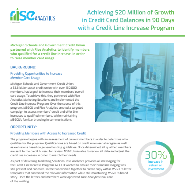Rise Analytics - Case Study - Michigan Schools and Government Credit Union