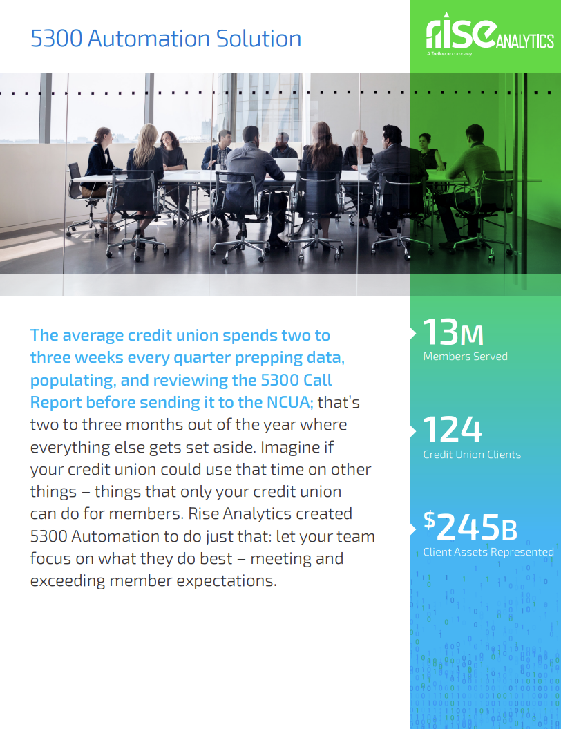 5300 Automation Solution - One-pager - Rise Analytics - A Trellance Cooperative Holdings Company